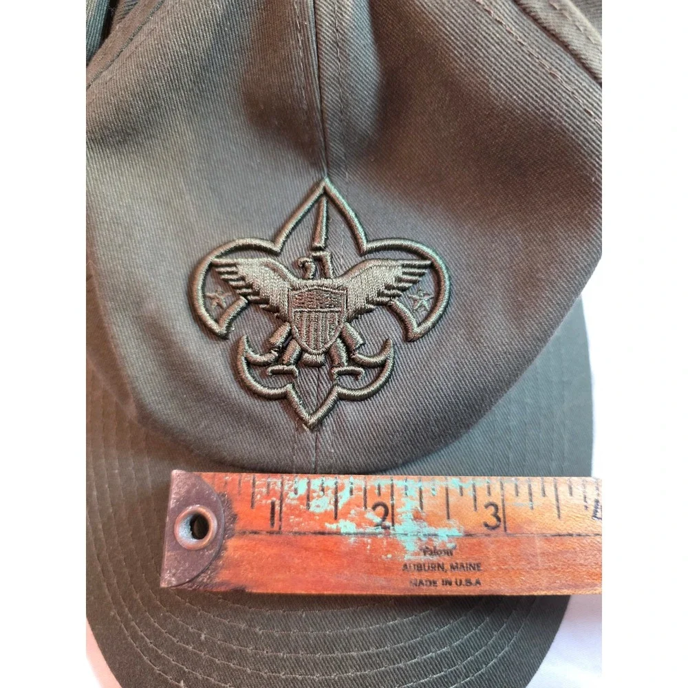 Boy Scouts of America BSA Uniform Hat Olive Green Adjustable Baseball Cap Kids